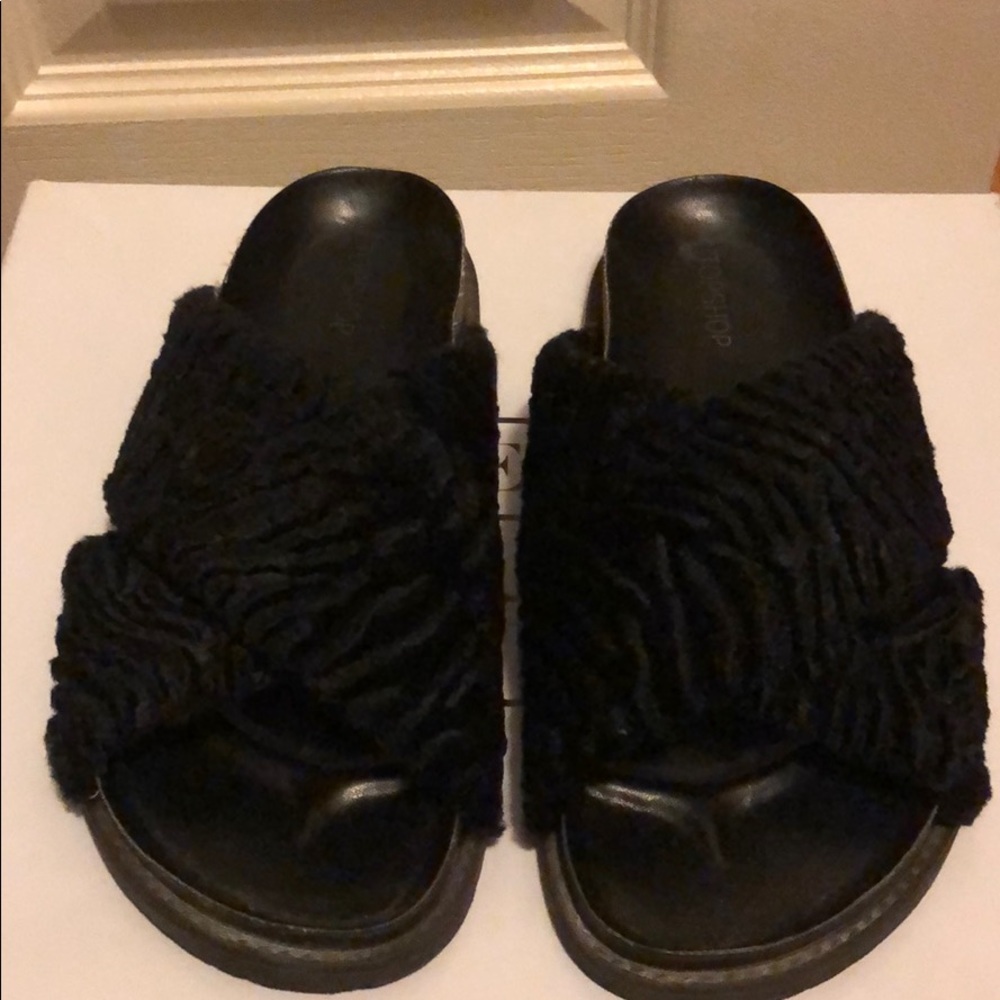 Topshop Suede Slides